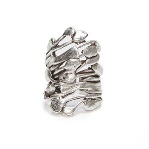 NWT Handmade Chanour 925 Silver-Plated Statement Ring – Adjustable